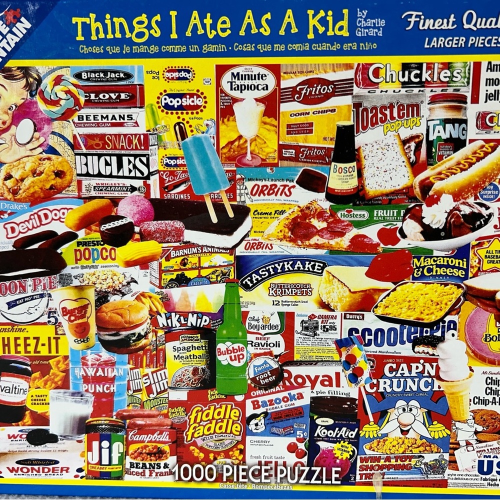 White Mountain  ~"Things I Ate As  A Kid"~ 1000 Extra Large Pieces ~ Complete
